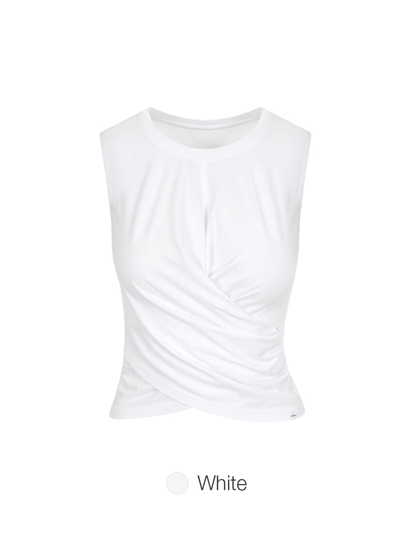 soft modal Cross Wrap Tank Top