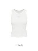 Embroidered Logo ribbed Sleeveless