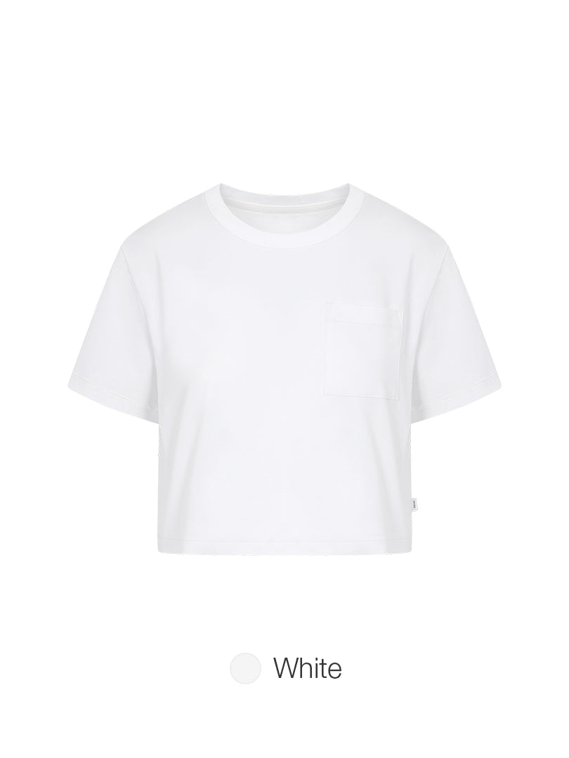 Stay-Cool Pocket Cropped Short Sleeve