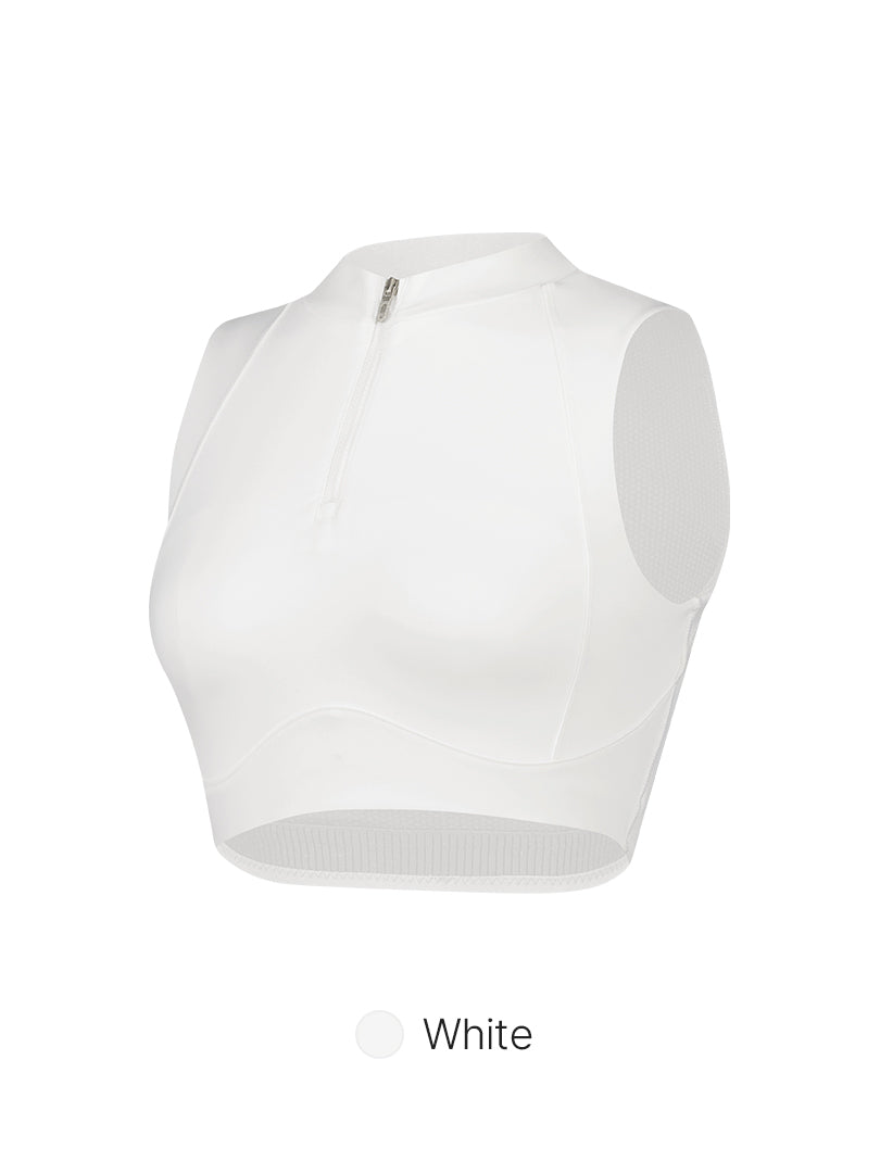 Airywin Mock Neck Zip Bra