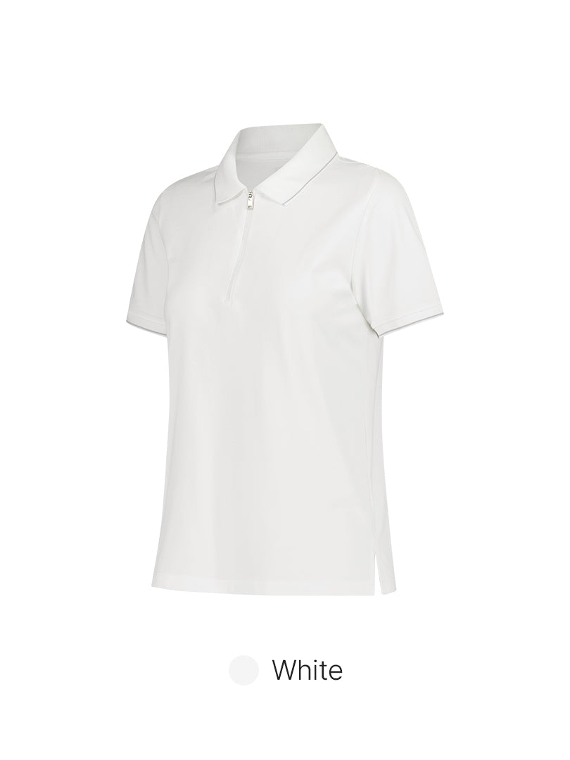 Airy Fit Half-Zip Short Sleeve Polo Shirt