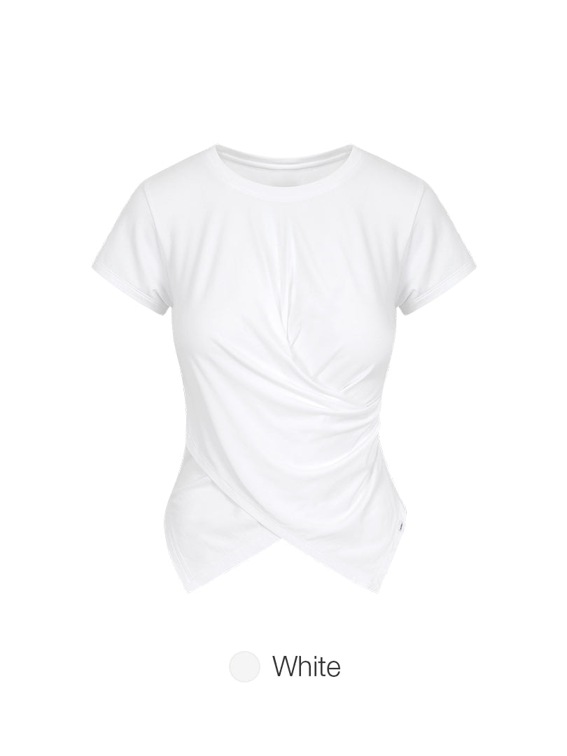 soft modal Cross Wrap Short Sleeve