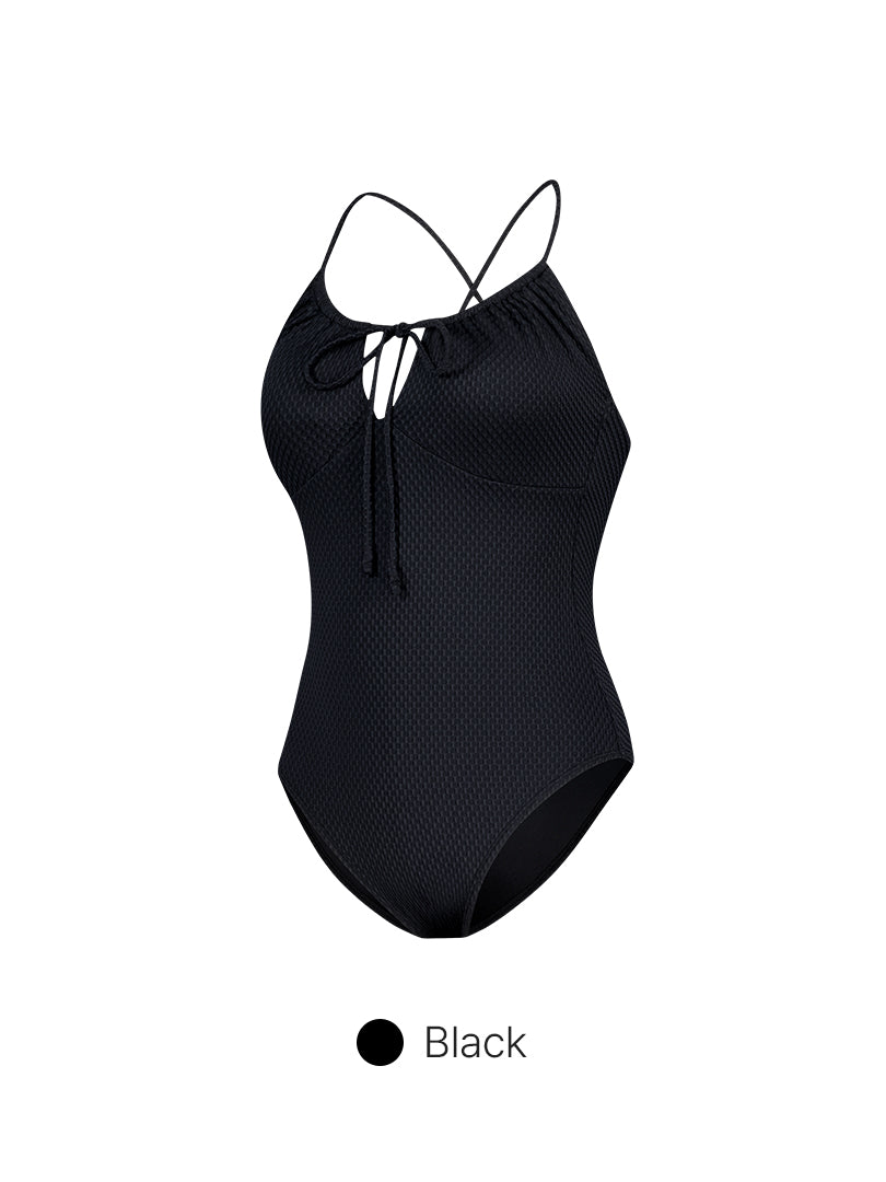 Tie Front One-Piece Swimsuit