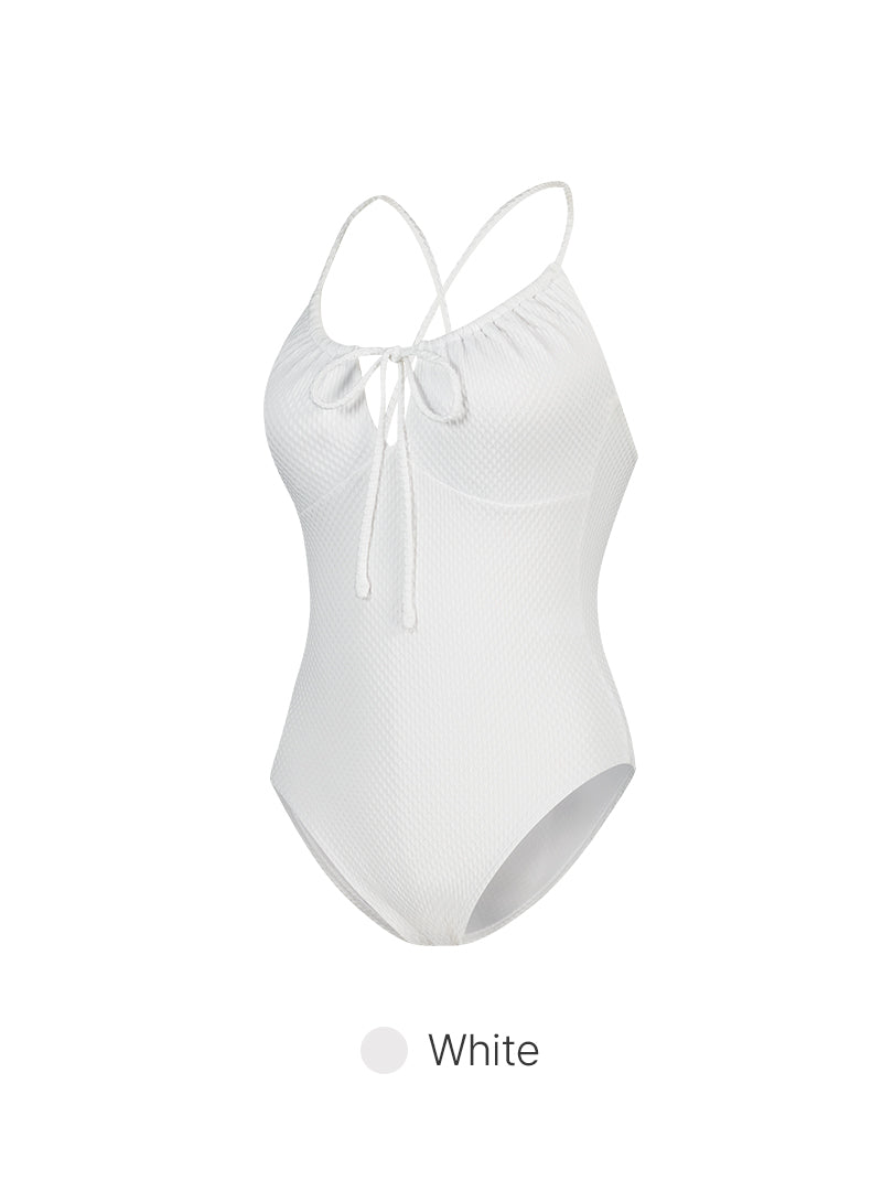 Tie Front One-Piece Swimsuit