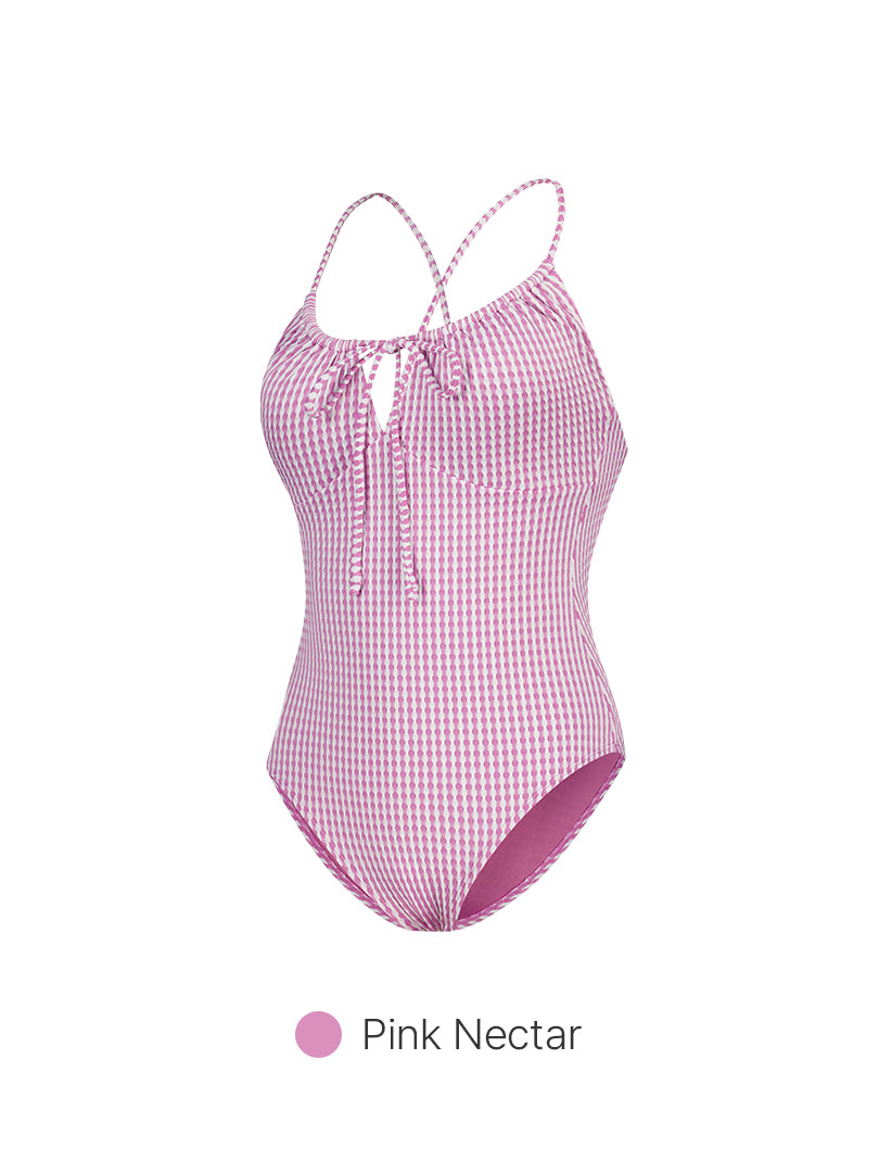 Tie Front One-Piece Swimsuit